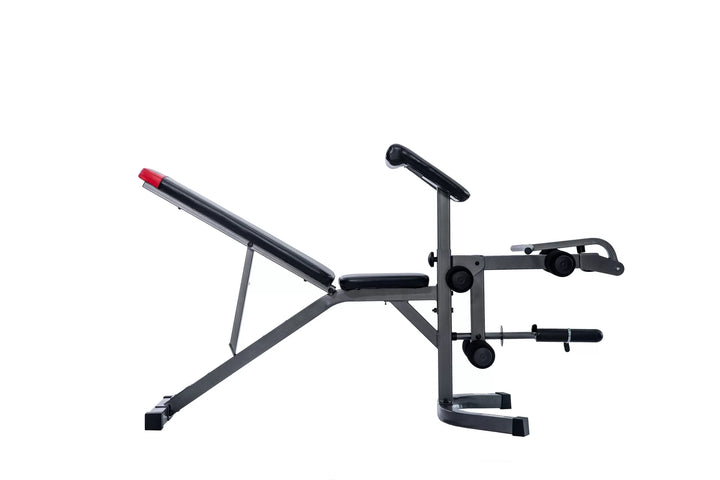 Adjustable Bench with Preacher, Curl bar and Leg Extension X-RIVAL AAB83