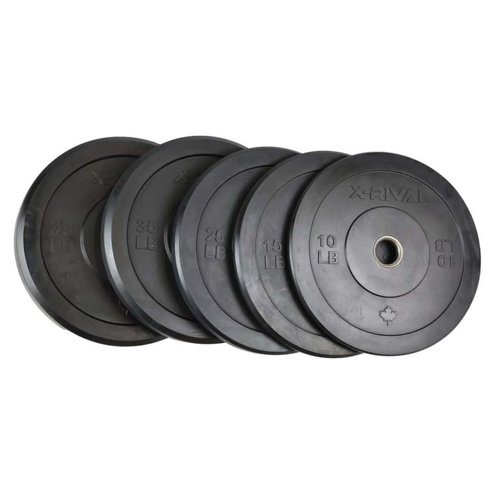 Black Bumper Plates Set 160LBS(10lbs,25lbs,45lbs) X-RIVAL