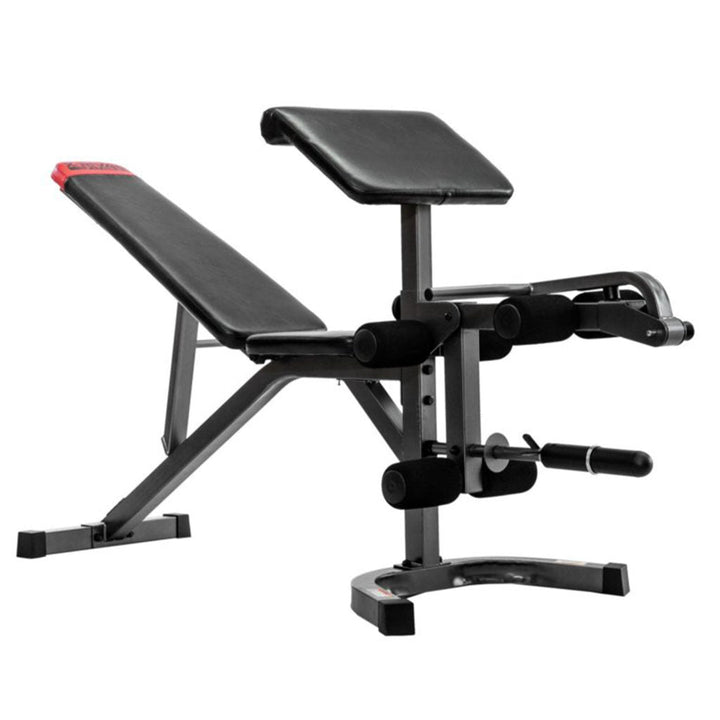 Adjustable Bench with Preacher, Curl bar and Leg Extension X-RIVAL AAB83